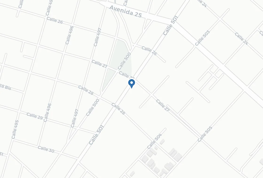 Mapa de la ubicación de Consultorios Médicos Gonnet, en Calle 501 N° 3230 (esq. 27), Manuel B. Gonnet, La Plata